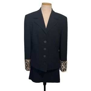 Monica Bianco Woman 100% Wool Skirt Suit Size 12